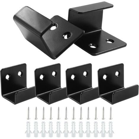 6 Stück Wandhaken aus Edelstahl, Innenbreite 25 mm, robuste Haken für Keramikfliesen (Schwarz) (1/5)