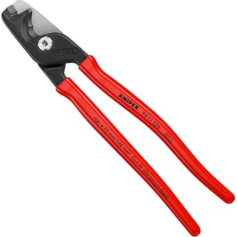 Knipex 95 11 225 StepCut XL Cable Shears Cutters Step Cut Plastic Coated 225mm NEW 2024
