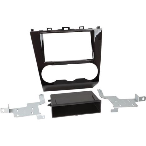 Support autoradio 2DIN compatible avec Subaru Forester ap15 - Avec vide poche - Noir brillant
