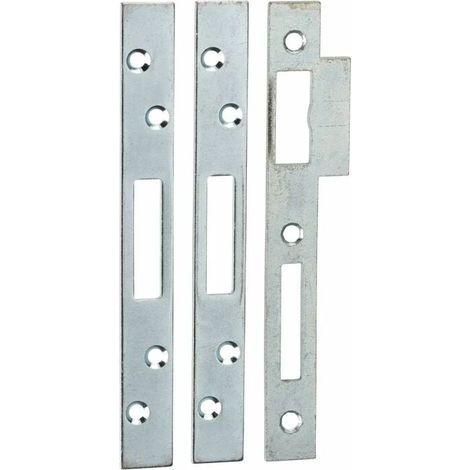 Lot de 3 gâches plates 20mm à bouts carrés, pour pênes rectangulaires - (1/2)