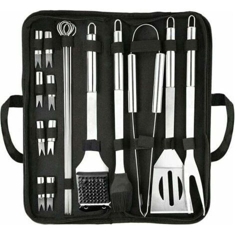 Barbecue Utensils,20pcs Barbecue Accessory Kit, Stainless Steel Barbecue Tool, Premium Complete Accessory Outdoor Barbecue Utensils for Gift for Garden Travel or Camping Party (1/4)
