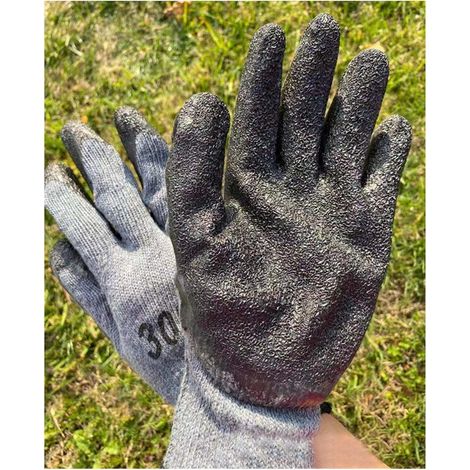 Gants de jardinage Gants de travail de jardin en Nylon durables for hommes femmes adulte antidérapant en plastique Point travail pêche conduite mitaines de protection gants Gants de jardinage ( Color