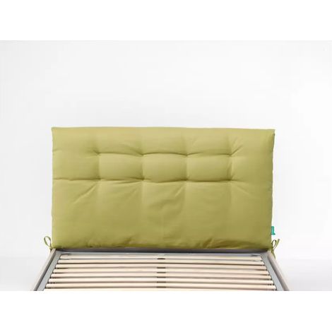 testiera piazza e mezza in tessuto trapuntato "soffy" verde 120 cm