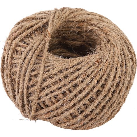 Natürliche Juteschnur für Gartenpflanzen, Kletterpflanzen, Seile, Bastelarbeiten, Geschenke (50 m) (1/5)