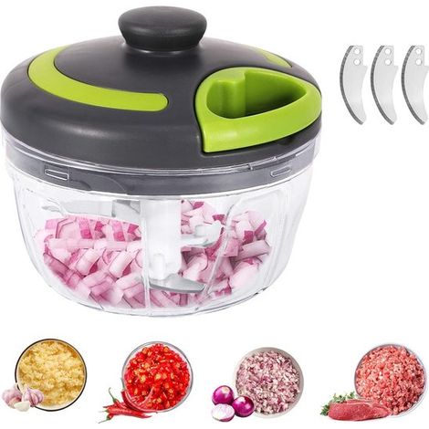 pestello per aglio manuale multiuso taglia cipolle taglia verdure con cordino resistente e antiscivolo antistrappo 13,2 × 13,2 × (1/5)