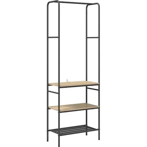 Porte-manteau Sonoma en chêne, 60 x 30 x 171 cm, bois d'ingénierie (1/5)
