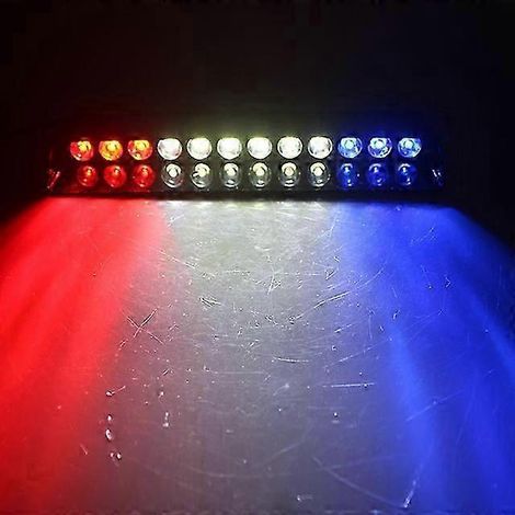 Feux stroboscopiques clignotants pour voiture, 12 LED rouges/bleues/ambre/jaunes/blanches, style police, 12 V, 12 W (Espagne) (1/5)