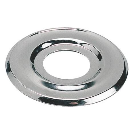 Rosace plate en laiton chromé pour 3/4