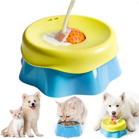 Dog Licking Bowl, Slow Feed Dog Bowl, 2 in 1 Non-Slip Lick Bowl for Dogs for Liquid Treats for Dogs/Cats (1/5)