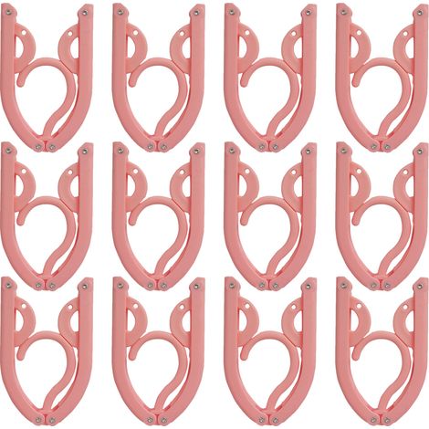 Percha Plegable Para Viaje - Plástico - 12 Unidades - Tamaño Plegado Compacto - Ideal Para Ropa De Bebé Y Adulto (1/5)