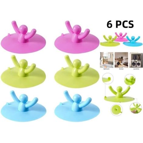 Bouchon de Baignoire,6 PCS Bouchon Universel Silicone, Bouchon De Vidange,pour Cuisines Salles De Bains Blanchisseries,Lavabo,évier (1/4)
