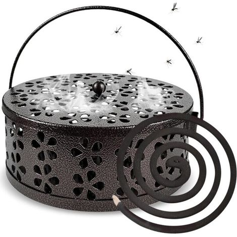 Support Spirale Anti Moustique, Support Spirale Anti Moustique Exterieur, Métal Anti Moustique Spirale, Creux Porte Spirale Anti Moustique Convient pour Maison Camping Jardin