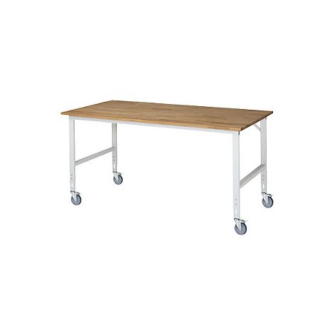 Mesa de trabajo rodante  armazón de 60 x 30 mm  A x P del (1/2)