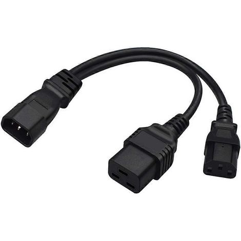 Verlängerungskabel C14 auf C19+C13 Netzkabel IEC320 C14 auf C19+C13 Netzteil