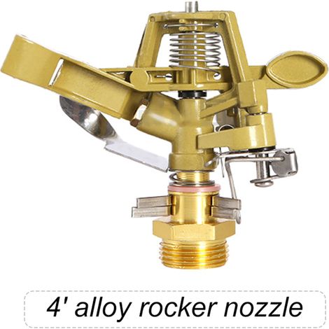 Arroseur à impact Rain Bird pour jardin, pelouse et agriculture, jet réglable de 0° à 360°, buse en laiton de 1,2 m (4 pi), portée d'arrosage de 10 à 15 m. Éclairage réglable de 0° à 360°. (1/3)