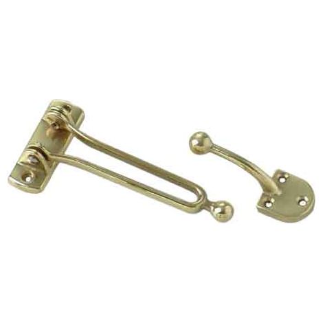 GANCIO DI SICUREZZA PER PORTE 130x65 mm - Ottone lucido