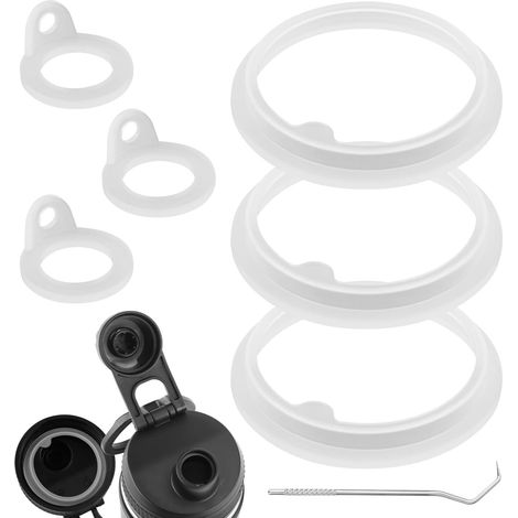 6pcs Joints Rechange Compatibles avec TAKEYA Actives, Joint d'Étanchéité Silicone Anti-Fuite Accessoires Pièces d'Étanchéité Remplacement pour 18/22/24/32/40oz (Pas pour TAKEYA Originals) (1/5)