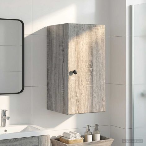 vidaXL Bathroom Wall Cabinet BREDA Grey Sonoma 30 x 31 x 59 cm (1/5)