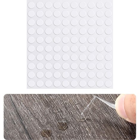 Lntyq Lot de 300 pastilles adhésives double face transparentes double face amovibles pour affiches murales sans marques - Points de colle extra forts de 10 mm pour ballons, photos, travaux manuels