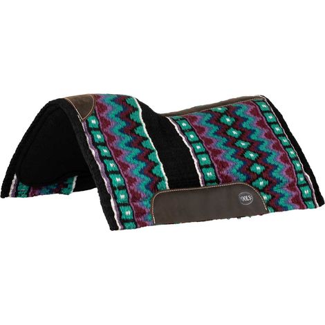 POOL'S Sottosella lana fondo in feltro 34x36 NERO VIOLA CAVALLO (1/3)