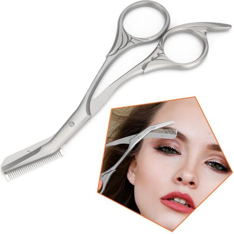 Ciseaux de coupe de sourcils avec peigne, cadeaux pour hommes et femmes