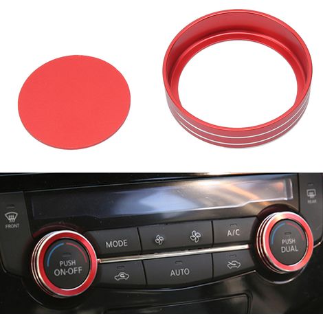 Cache décoratif en alliage d'aluminium pour bouton de commande centrale de voiture, compatible avec A3 (1/5)