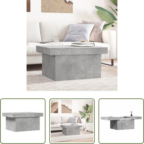 Table basse gris béton - Table basse gris béton 100x55x40 cm bois d'ingénierie (1/5)
