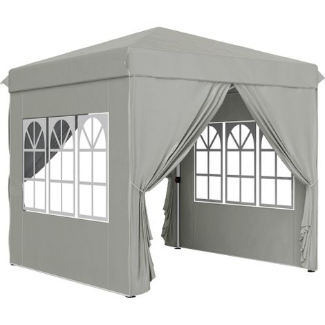 Pavillon 2,5x2,5m, wasserabweisend Stabil Winterfest Pop-up Faltpavillon, UV Schutz 50+, Faltbar Partyzelt Gartenzelt mit 4 Seitenteilen Tasche Gartenpavillon für Camping Garten, Hellgrau
On-Site
