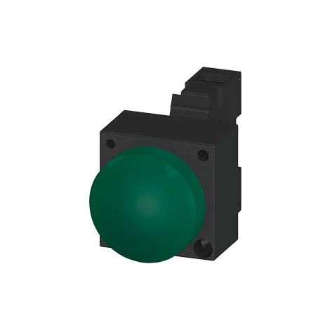 Indicatore Luminoso 22Mm In Plastica Tondo Con Led Integrato 24V Ac/Dc Terminale A Vite Con Supporto Verde
