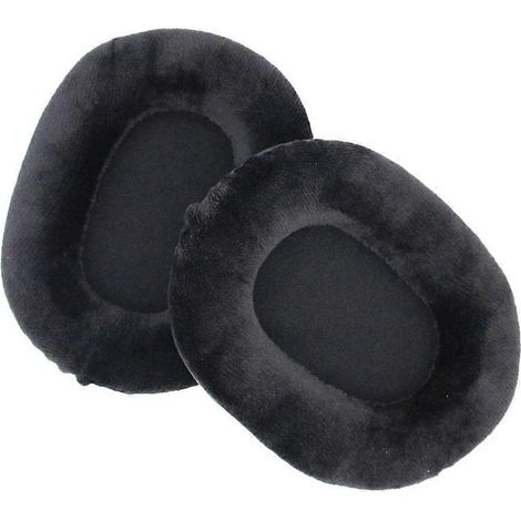 Coussinets d'oreille en velours pour casques DJ Audio Technica ATH M50, M50X, M40, M40X, M30, M35, SX1 et M50S-2pcs-Black (1/3)