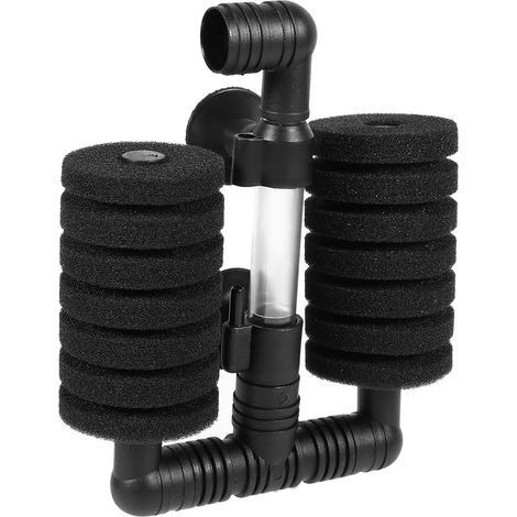 Filtre à air biochimique profond pour aquarium avec pompe et ventouse (filtre à double tête) (1/3)