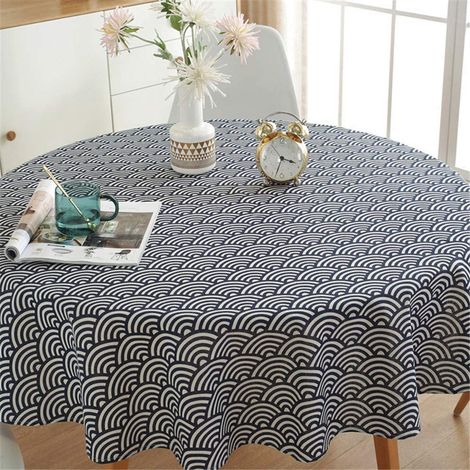 Linghhang – Nappe ronde 100 cm en PVC haute qualité – Résistante à l'eau et à l'huile – Entretien facile – Pour restaurants et foyers (1/5)