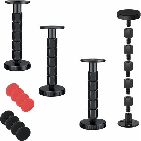 Lot de 4 Cadre de Lit Fileté Réglable Outil Anti-secousses pour lit Butées et Anti-Tremblement Réglables pour Canapés Tables Murs Armoire Chaise (1/5)