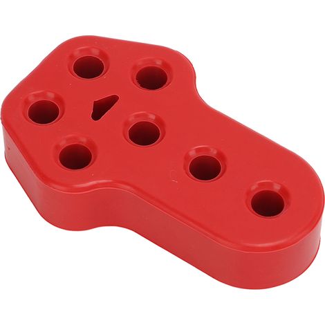 Support Silentbloc Échappement Caoutchouc Insulateur Fixation Pot Universel 7 Trous 12mm Diamètre Rouge (1/5)