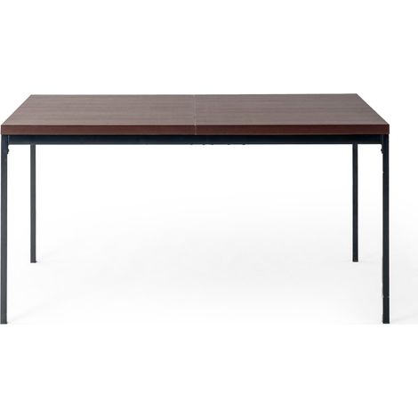 FurnitureR Table à Manger rectangulaire en Bois de avec Pieds en métal Lourd, Convient pour 4 à 6 Personnes dans la Salle à Manger, Les Restaurants et Les Appartements, 150x75x75cm, Marron Vintage (1/5)