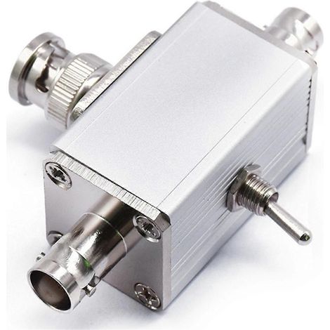 Zweiwege-Koaxialschalter für CB/HAM-Antennen mit Abschalt-/Erdungsschutz, 100 W, 1–30 MHz, manuell, SL-16 (1/5)