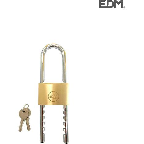 Lucchetto regolabile edm ottone dorato 50 a 135 mm con 2 chiavi