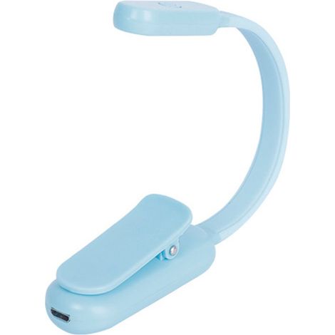 Lampe de chevet - Mini lampe de lecture USB - Lampe de bureau - Compacte et portable - Idéale pour les chambres d'enfants - Convient pour travailler et écrire, bleue (1/2)