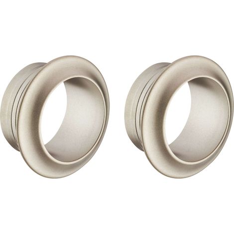 Cyclingcolors – Lot de 2 rosaces rondes 16mm – Pour serrure espagnolette à appliquer push-lock – Finition nickelé mat – Plastique durable