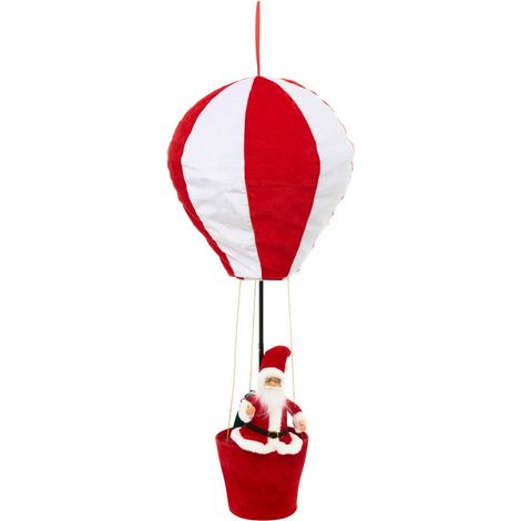 Papá Noel Lahpa en globo aerostático. Altura: 92 cm - Atmosphera créateur d'intérieur (1/3)