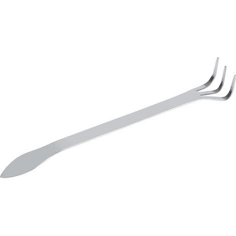 Râteau de jardinage de 8,3 pouces en acier inoxydable Pot râteau cultivateur outils petits Pots râteau avec 3 plantes à broches pour jardinage jardin (1/5)