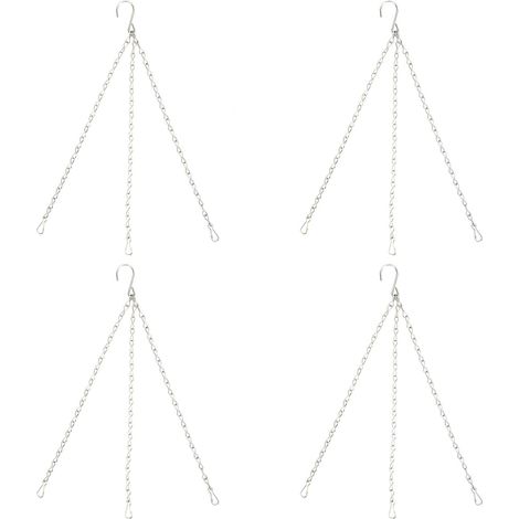 Lot de 4 chaînes suspension en acier inoxydable 304 avec crochets, résistantes à la rouille, (1/5)