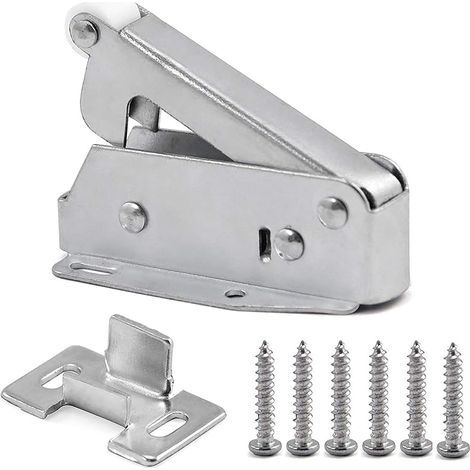 Loquet à Ressort Automatique pour Ouvrir les Portes de Placard et Grenier, Acier Laminé à Froid (1/5)
