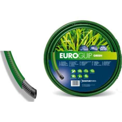 TUBO ACQUA 25 MT 5 / 8 PER GIARDINO RETINATO VERDE IRRIGAZIONE FERR 24136 (1/2)