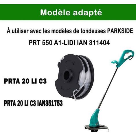 Bobine De Rechange - Pour Débroussailleuse Sans Fil - Diamètre Filaire 1,65 Mm - Longueur 8,3 M - Lot De 6 (1/4)