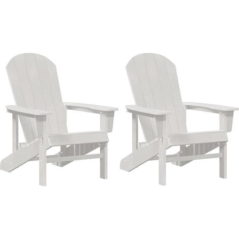 Maison Exclusive - Gartenstuhl 2 pcs Weiß 82 x 74 x 92 cm Polyeth