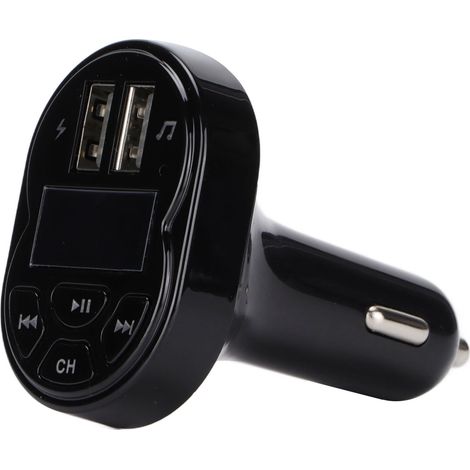 Bluetooth-Autosender, kabelloser ABS-Bluetooth-FM-Radioadapter mit 2 USB-Anschlüssen, 12-24V DC-Netzteil (1/5)
