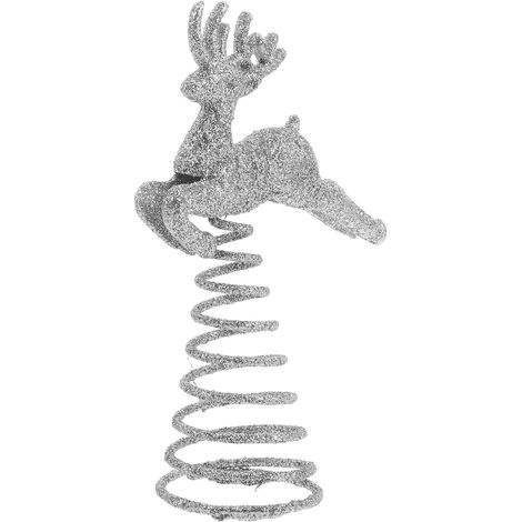 Cerf Argenté Décoration de Sapin de Noël Légère, en Fer (1/5)