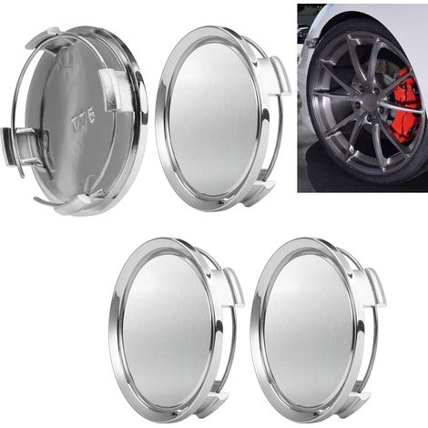 4 Wheel Hub Caps OD 75 mm ID 69 mm DIY Universal ABS Silver Wheel Centre Caps, Universal Seat Hub Caps, Hubcaps for Decoration (1/5)