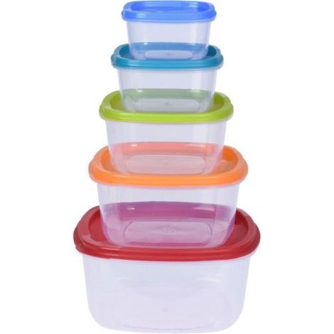 Set mit 5 Lunchboxen aus Kunststoff 911000140 Excellent Houseware (1/5)